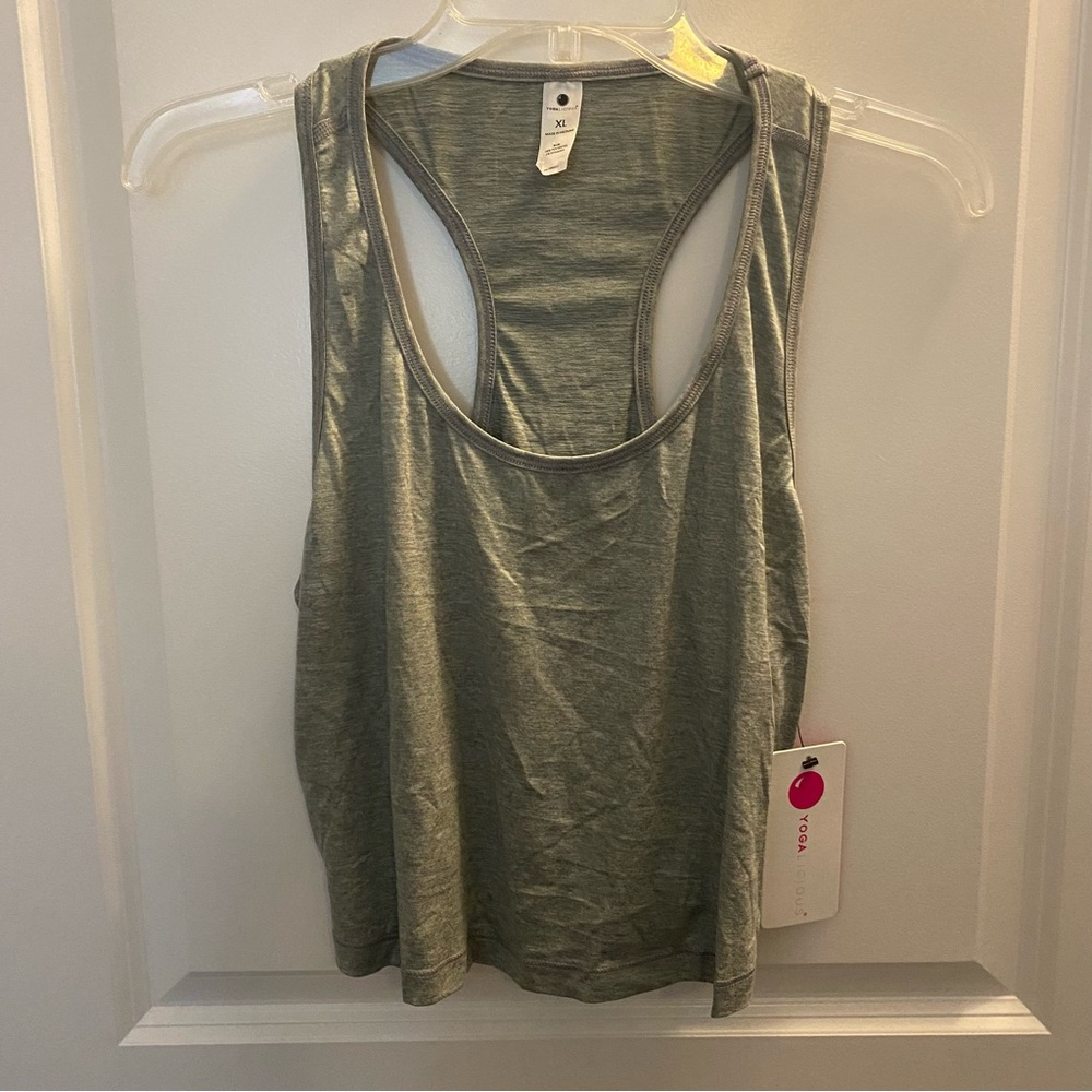 Yogalicious Heather Gray Size XLarge Fitness Tank NWT